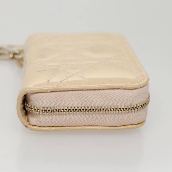 Christian Dior Canage Card Case Enamel Beige Auth ar13203 - Picture 4 of 16